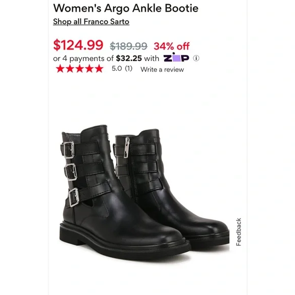 Franco Argo Ankle Bootie size 8 (ALSO FITS 8.5) - Picture 9 of 11